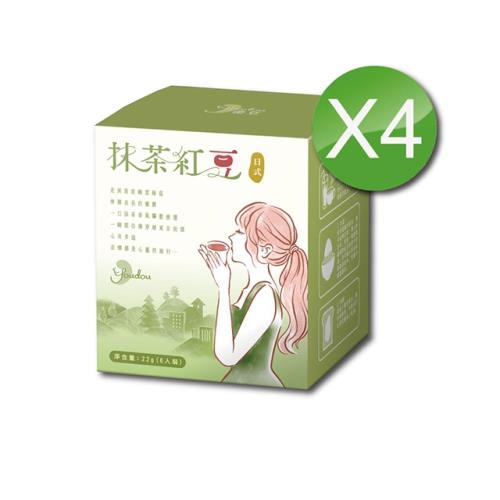 【禾園生技】優荳系列-抹茶紅豆 22g/包X6入/盒X4盒