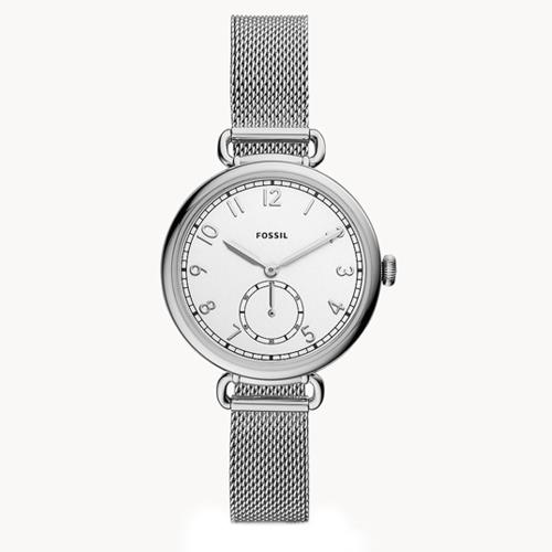 FOSSIL 銀色時尚優雅女士腕錶 ES4885