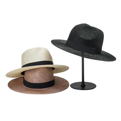 【米蘭精品】草帽爵士帽-簡約織帶寬簷劍麻女帽子3色74bw29
