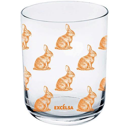 【EXCELSA】玻璃杯(橘兔350ml)