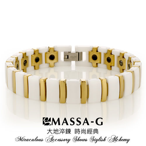 MASSA-G Deco系列【白金風華】陶瓷手環