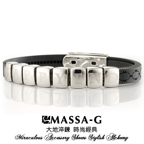 MASSA-G【字言字語Alphabet】專色鍺鈦手環(8字組)