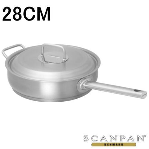 丹麥SCANPAN-不鏽鋼單柄平底鍋-28cm-8110-28