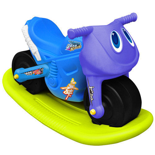 寶貝樂-小爵士摩托車造型學步助步車附搖搖板(藍)