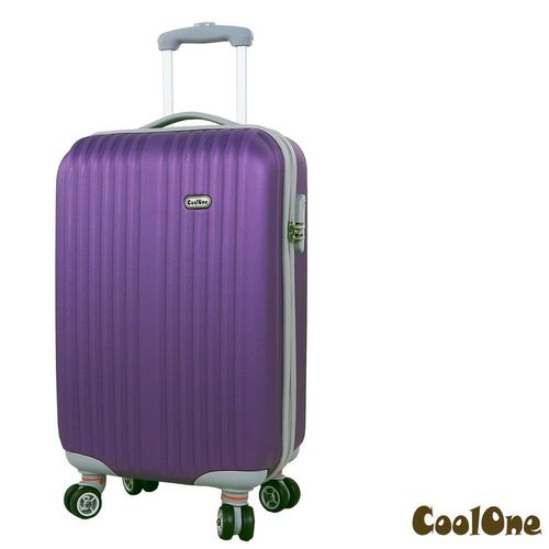 CoolOne 紫色之戀20吋條紋飛機輪旅行箱