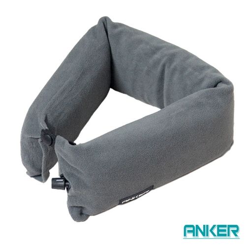 ANKER自動充氣可彎頸枕(絨毛布)