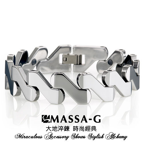 MASSA-G Deco系列《鐵灰旋風》鎢鋼手環
