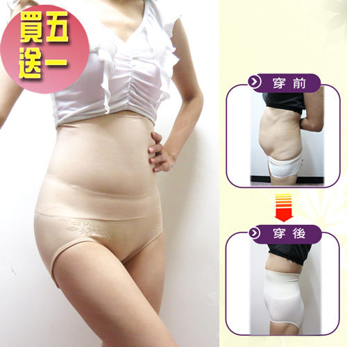 【JS嚴選】台灣製涼感紗穿就塑魔鬼曲線超高腰俏臀三角褲六件組
