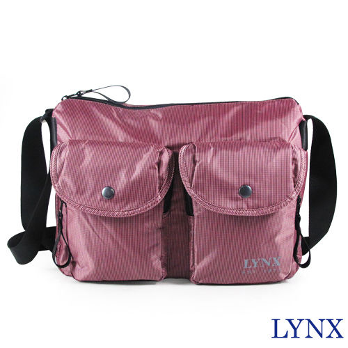 【Lynx】千鳥格輕量系口袋休閒側背包(兩色)
