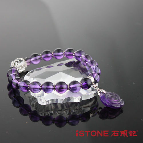 石頭記 花開富貴8mm紫水晶手鍊