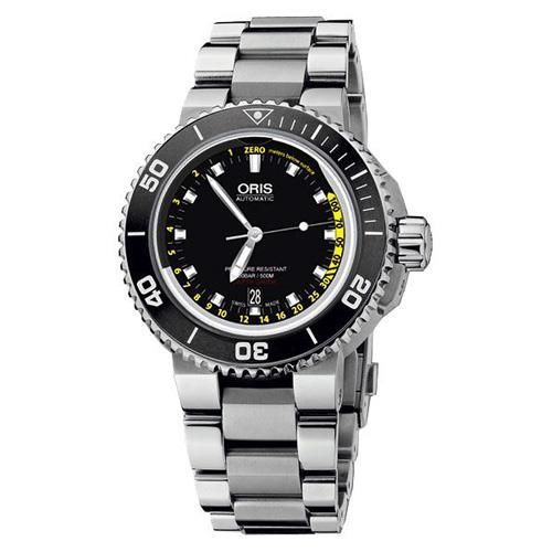 Oris Aquis Depth Gauge 深度測量潛水機械腕錶-黑 733.7675.4154-set
