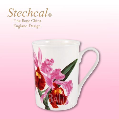 【Stechcal】羅莎精緻骨瓷馬克杯-蘭花紅 350ml(W30M3051)