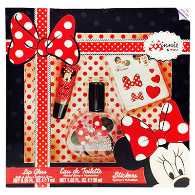 Minnie  You 經典米妮 女性淡香水禮盒(淡香水30ml/唇蜜7ml/米妮貼紙*1)【贈】Disney噴霧隨機款x1