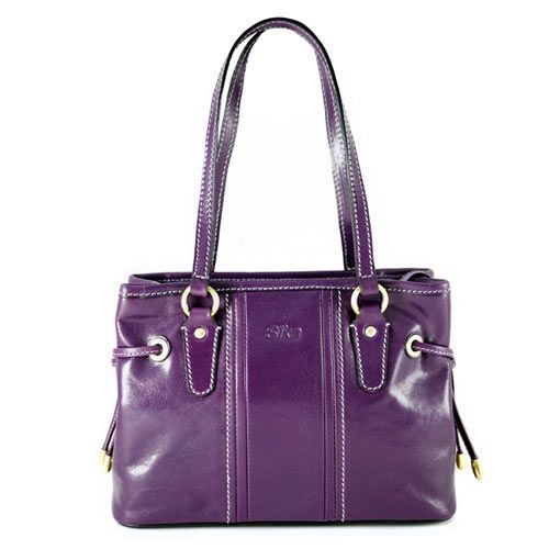Sika - 義大利時尚真皮手提2 way托特包M6137-07 - 木槿紫