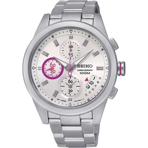 SEIKO Criteria 輕時尚三眼計時腕錶-銀7T92-0RV0S