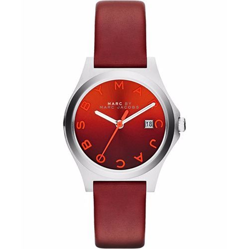 Marc Jacobs Baker 魔幻漸層時尚腕錶-漸層x深紅MBM1322 