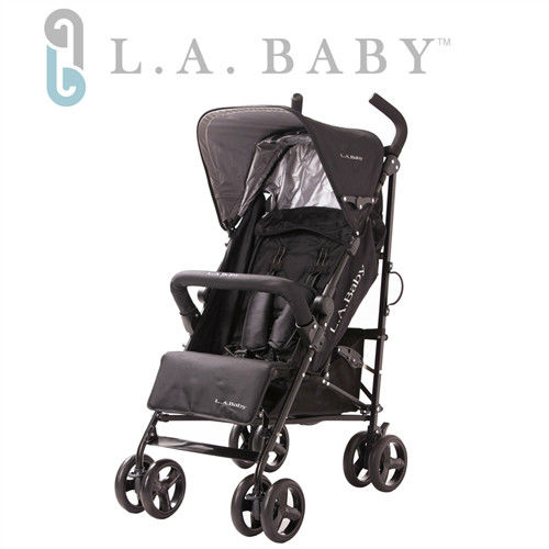 【L.A. Baby 美國加州貝比】時尚輕便嬰兒手推車(黑色/藍色/紅色)