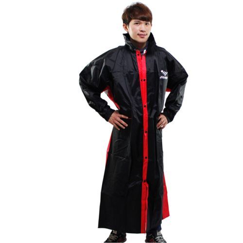 新二代 JUMP優帥前開式休閒風雨衣--黑紅超大尺寸5XL