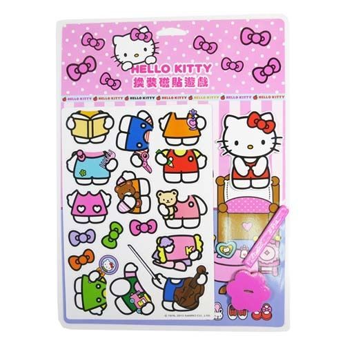 【BabyTiger虎兒寶】趣味磁鐵書 -Hello Kitty 換裝磁貼遊戲