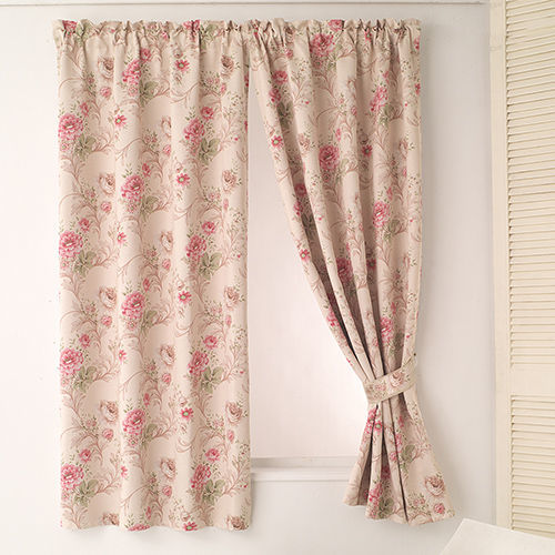 巴芙洛 玫瑰花園印花半腰遮光窗簾200cm×165cm