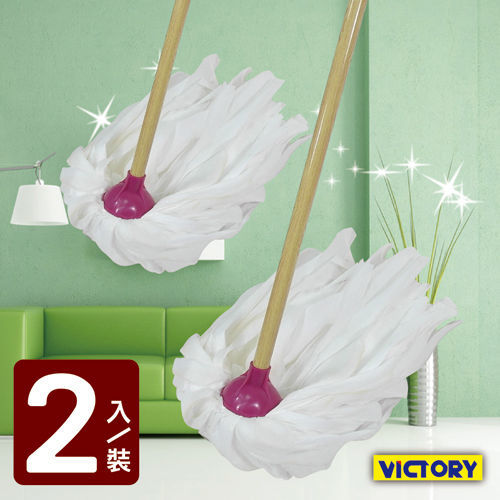 【VICTORY】易潔吸水布圓型拖把(2入組)