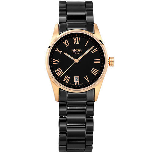 ARSA維多利亞陶瓷時尚腕錶-黑-32mm