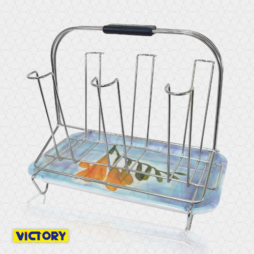 【VICTORY】不鏽鋼手提式集水六杯架