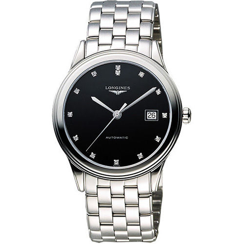 LONGINES Flagship 經典純粹真鑽機械腕錶-黑  L48744576