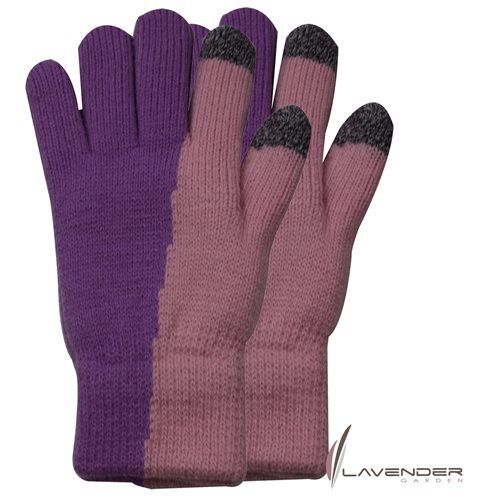 Lavender i Touch觸控雙層手套 雙色 粉紅 紫
