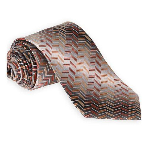 【Pierre Cardin】2015時尚品味真絲Z字形銅棕色領帶(預購)