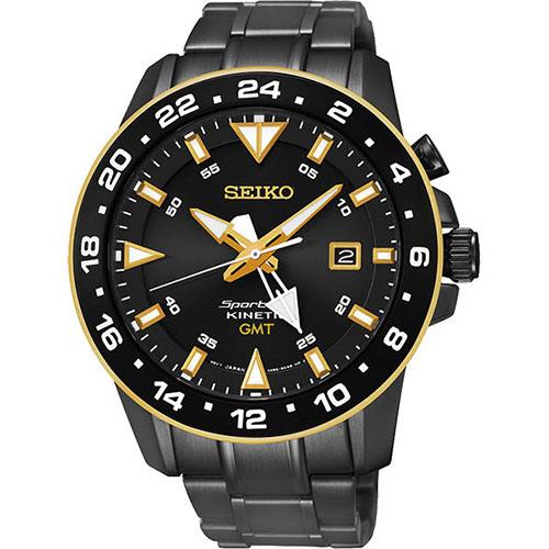 SEIKOSporturaGMT二地時間專業人動電能腕錶-黑/44mm5M85-0AA0SD(SUN026J1)