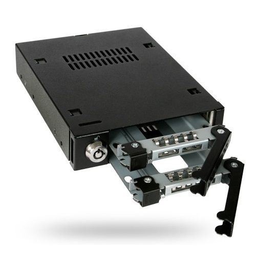 ICY DOCK 雙層2.5吋SATA硬碟抽取盒－MB992SK-B