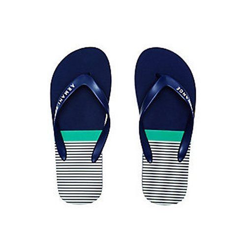 【A/X】2015阿瑪尼時尚寶藍色條紋夾腳拖(預購)