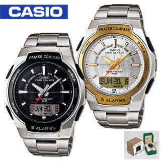 【CASIO 卡西歐】溫度、朝拜、數字羅盤指南針多功能錶(CPW-500HD)