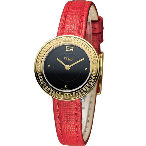 芬迪 FENDI MY WAY 輕盈美學時尚腕錶 F350421073 黑x紅