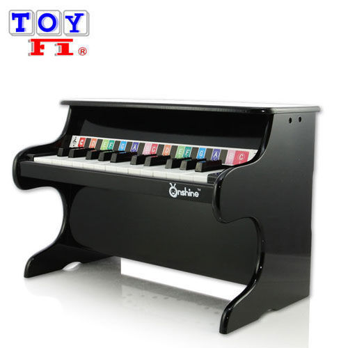【Toy F1】木製25鍵小鋼琴(黑色)
