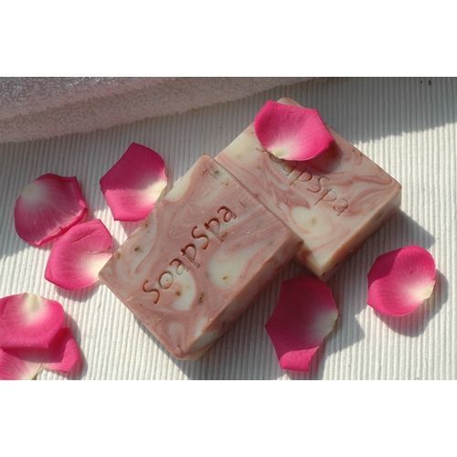 【福利品SOAPSPA】日安我的愛~玫瑰紅礦泥精油手工皂90克8入特惠組
