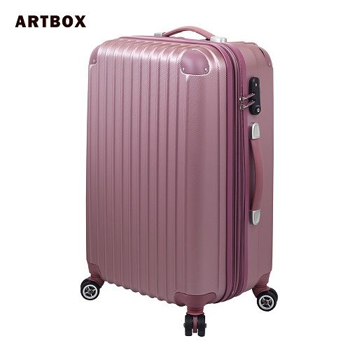 【ARTBOX】迷戀經典 - 28吋ABS可加大硬殼行李箱(銀粉紅)