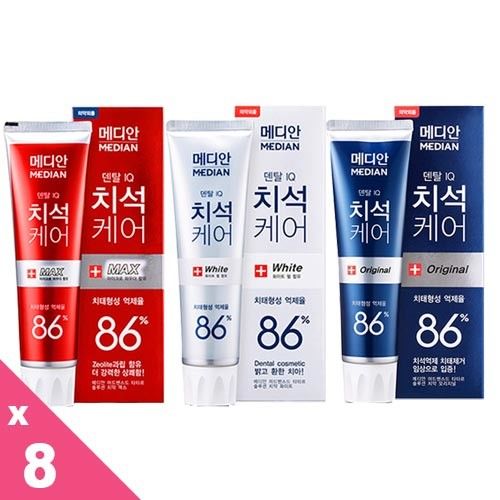 韓國 MEDIAN 86% 麥迪安強效美白去牙垢牙膏 (120g)  8入組