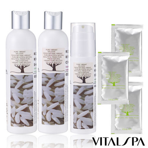 VITALSPA 米蛋白活力洗髮精250ml+ 米蛋白活力潤髮素250ml+ 米蛋白活力護髮精華80ml