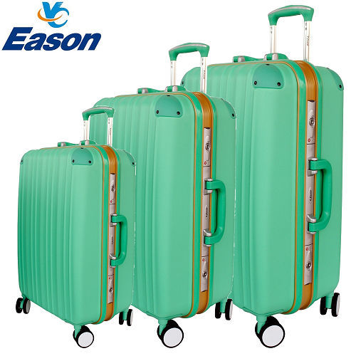 【YC Eason】典雅輕量鋁框ABS行李箱三件組(20+24+28吋-浩克綠)