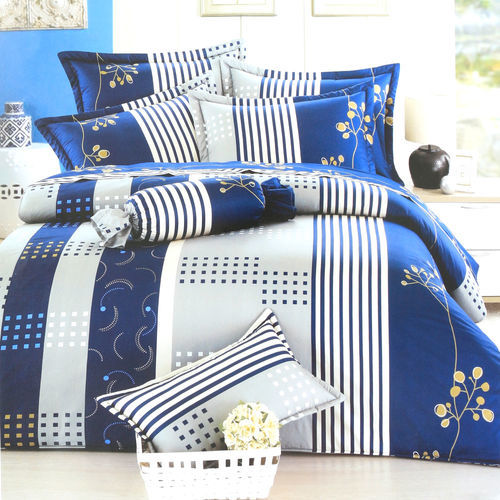 【R.Q.POLO】日居的禮物系列-藍調 純棉涼被床包四件組/雙人特大(7尺)