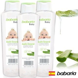 【西班牙Babaria】寶貝身體護膚油400ml超值三件(不含PARABEN)