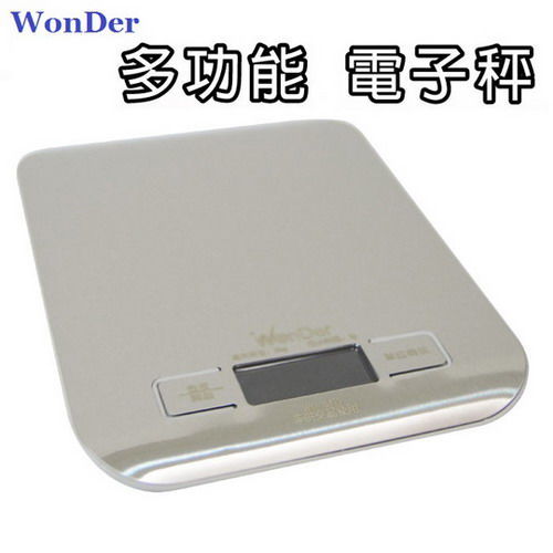 【WonDer】多功能不鏽鋼3公斤電子秤(WD-5419)