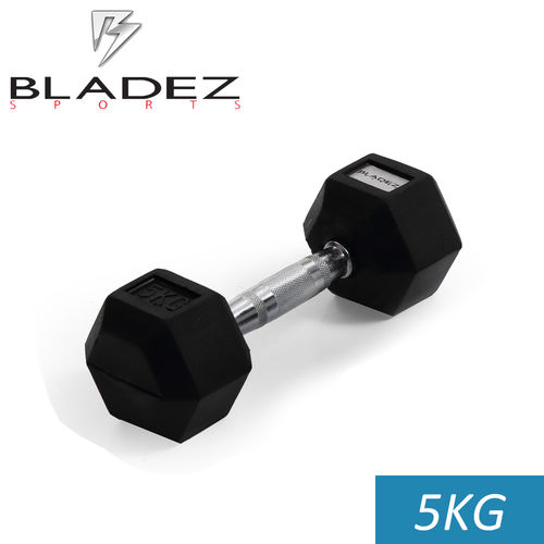【Bladez】六角包膠啞鈴-5KG