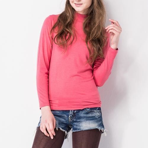 【MORINO】女款發熱長袖半高領衫2入組(粉紅色)