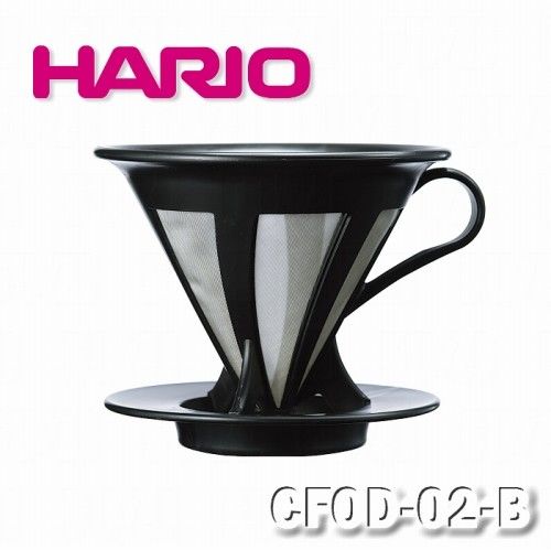 【HARIO】V60免濾紙黑色濾杯-CFOD-02B