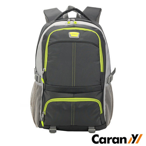 【AOU微笑旅行】CARANY多口袋系列 電腦後背包 後背包(深灰58-0008)