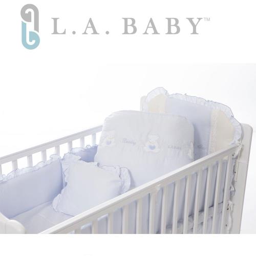 美國 L.A. Baby 天使熊純棉七件式寢具組L(120x65cm)