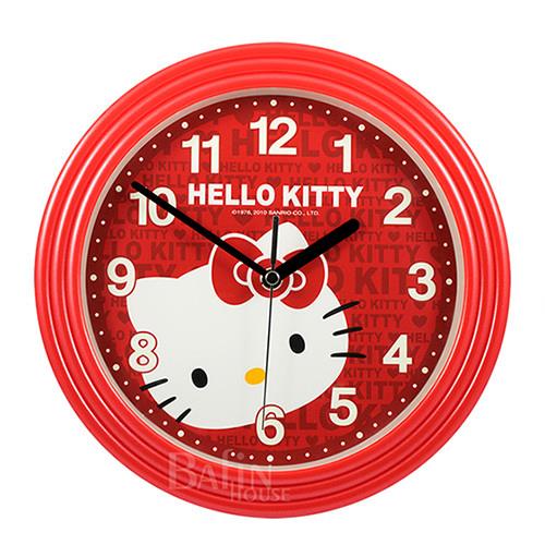 【Hello Kitty】甜美字母 超靜音掛鐘 JM-5613-KT